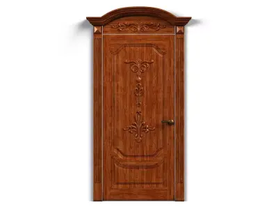 Door0028 ornate wooden door 3D model