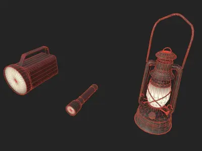 Lights Prop Pack 2 Low-poly 3D model