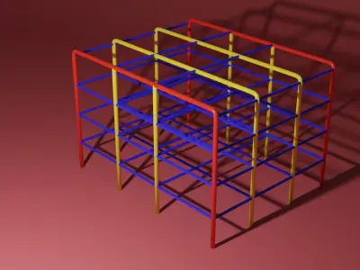 Monkey Bars Low-poly 3D model