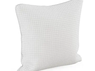 Burgundy  pillow fur sheepskin 3D model