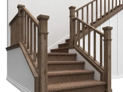 Traditional staircase 3D model
