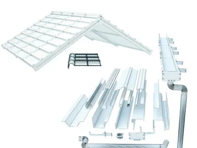 sloped roof-sandwich panel 3D model