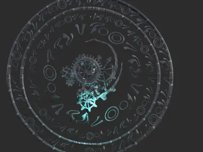 Fantasy occult ring 8 3D model