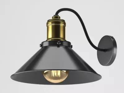 Wall lamp Minsk from Leroy Merlin black 3D model