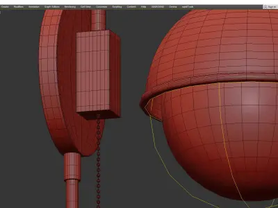 Riley Metallic Plug In Wall Light Low-poly 3D model