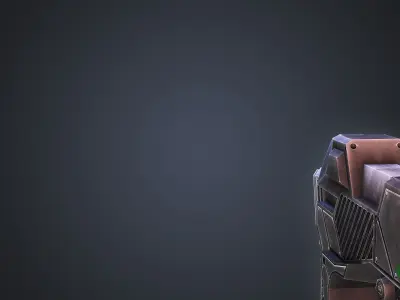 Plasma Pistol Low-poly 3D model