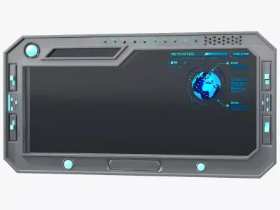 Sci-fi Window Low-poly 3D model