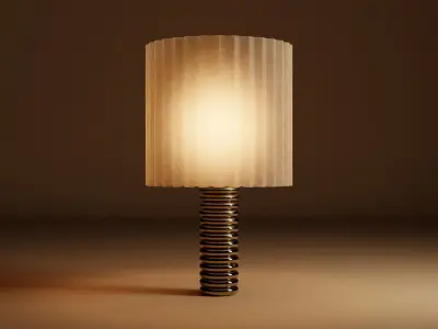 Modern Spring Table Lamp Low-poly 3D model