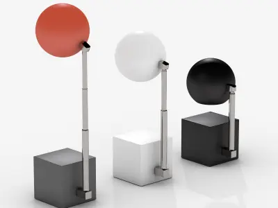 Lightolier Lytegem desk lamp for Cinema 4d Low-poly 3D model