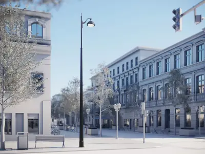 Old-time street lamp 3D model