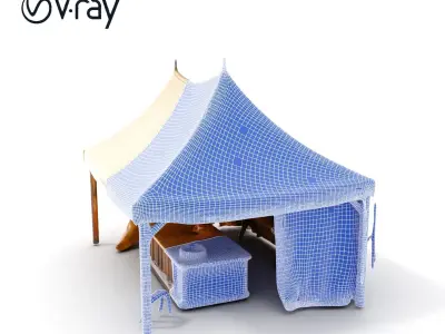 Medieval Market Stall Model Pack Low-poly 3D model