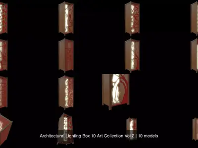 Architectural Lighting Box 10 Art Collection Vol 2 3D Model Pack