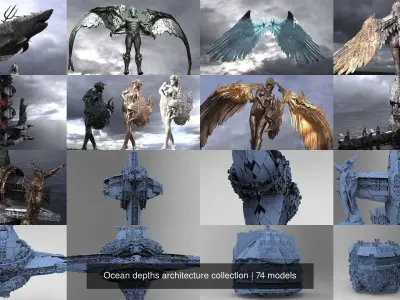 Ocean depths architecture collection 3D Model Pack