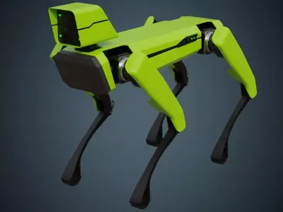 Robot Dog 1 Basic Low-poly 3D model