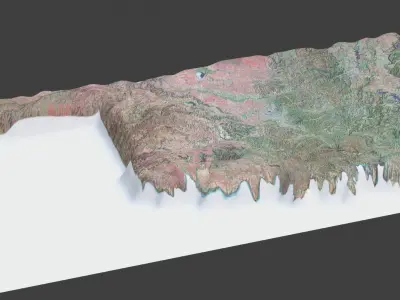 Oklahoma State Low-poly 3D model