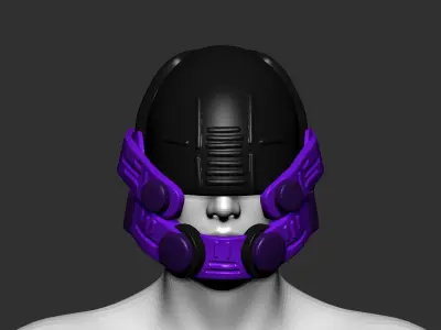 helmet high poly sculpt 3d printable  3D model 169