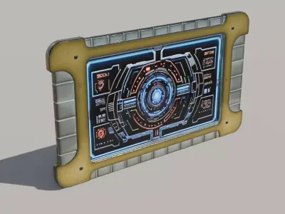 Sci-fi Touch Pad Low-poly 3D model