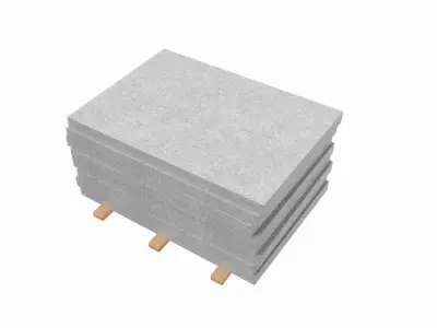 Concrete Panels On Wood Planks 3D model purchase