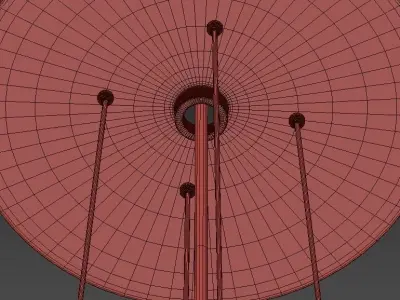 Chandelier round pendant light 3D model
