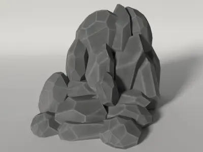 Low Poly Rocks set of Low-poly 3D model