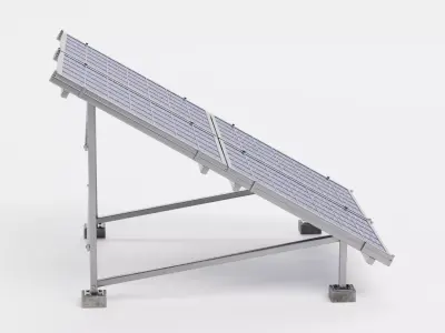 Solar Panel Set V2 - Polycrystalline Photovoltaic Array 3D model