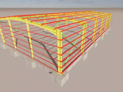 Steel Warehouse -1 3D model
