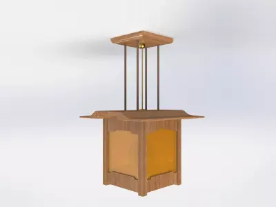 Arts and Crafts Porch Light 3D model