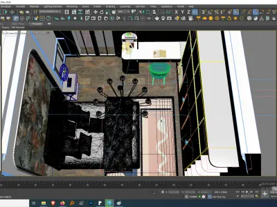 Charming Whimsical Girls Bedroom Kids Room Scene Free 3D model