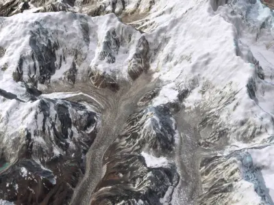 Mountain landscape Tibet Autonomous Region 3D model