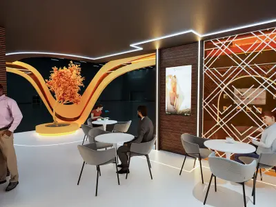 Booth design 3 Low-poly 3D model