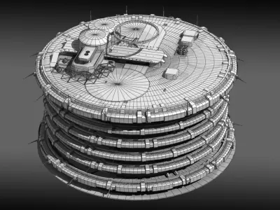 Dome District 2 Low-poly 3D model