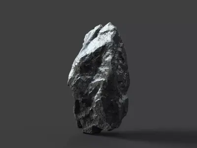 Snowy Rock 4-11 Low-poly 3D model