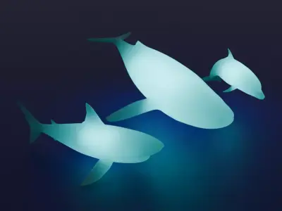 Indirect lighting for large marine creatures 3D model