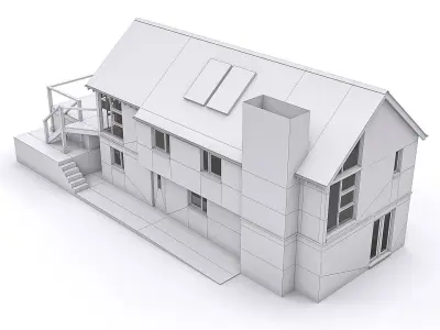 Townhouse 11 Low-poly 3D model