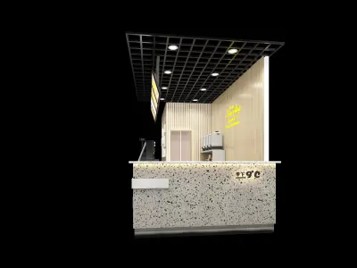 Milk tea shop 3D model