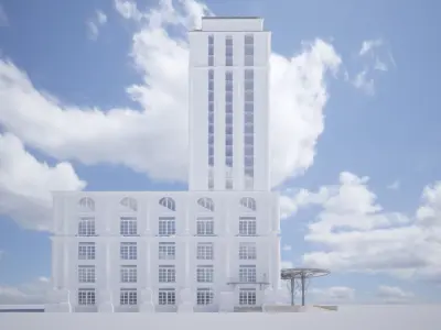 Neo Classic Hotel Building 3D model