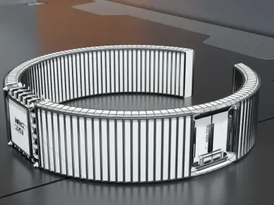 Low Poly Sci-Fi Bracelet R2 Low-poly 3D model