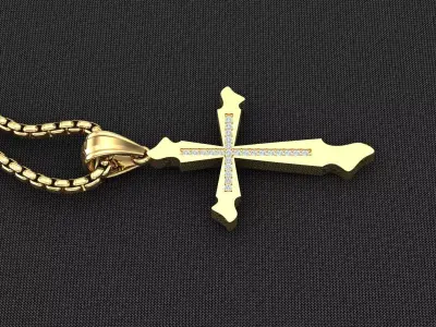 Cross Light Gold 3CP046 3DM STL 3D print model