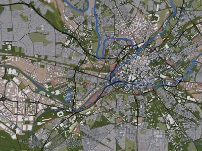 Manchester City UK Low-poly 3D model