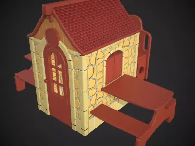 Kiddie Playhouse Low-poly 3D model