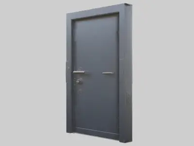 Security steel door model 3D model