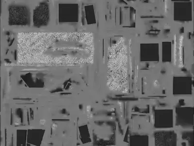 Abandoned Bus Stop Shelter 3D Model Urban Ruin Low-poly 3D model