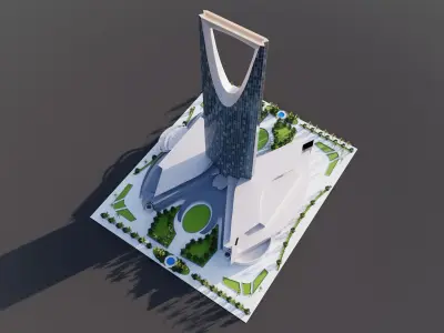 Kingdom Centre - Riyadh saudi arabia 3D model