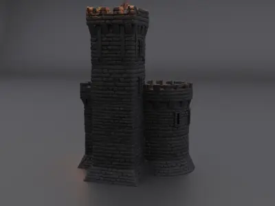 Old Town Watch Tabletop Terrain 28 mm 3D print model