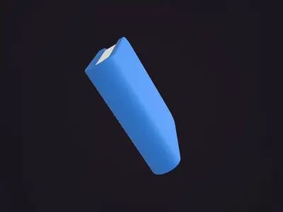 Cartoon Blue Closed Book 3D model