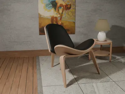 Archviz Single Seat  1 Basic Scene and Lighting 3D model