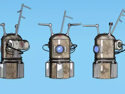 Info Robot Low-poly 3D model