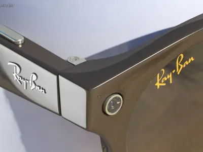 Ray Ban Stories Round Smart Glasses Brown 3D model