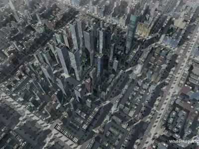 High Rise City V  Low-poly 3D model