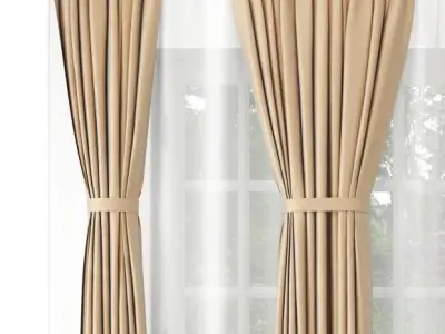 Curtain curtains 3D model